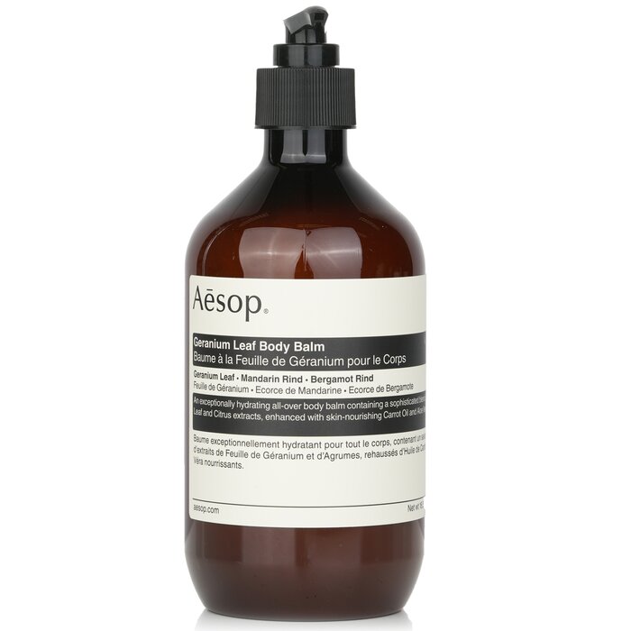 Large-size geranium leaf body balm – 500ml