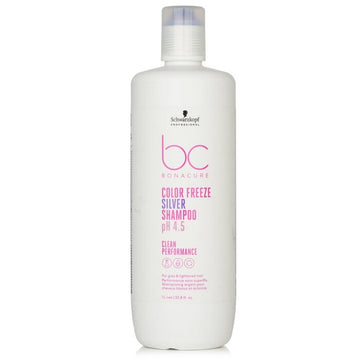 Schwarzkopf BC Bonacure pH 4.5 Color Freeze Silver Shampoo (For Grey & Lightened Hair) 1000ml/33.8oz Shampoo for daily use in hair care.