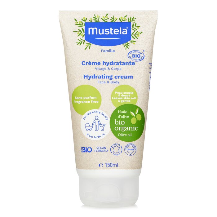 Fragrance-free organic cream for baby face and body – 150ml