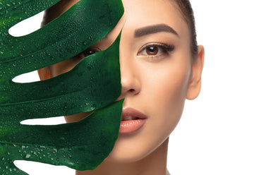 Young woman skin care routine