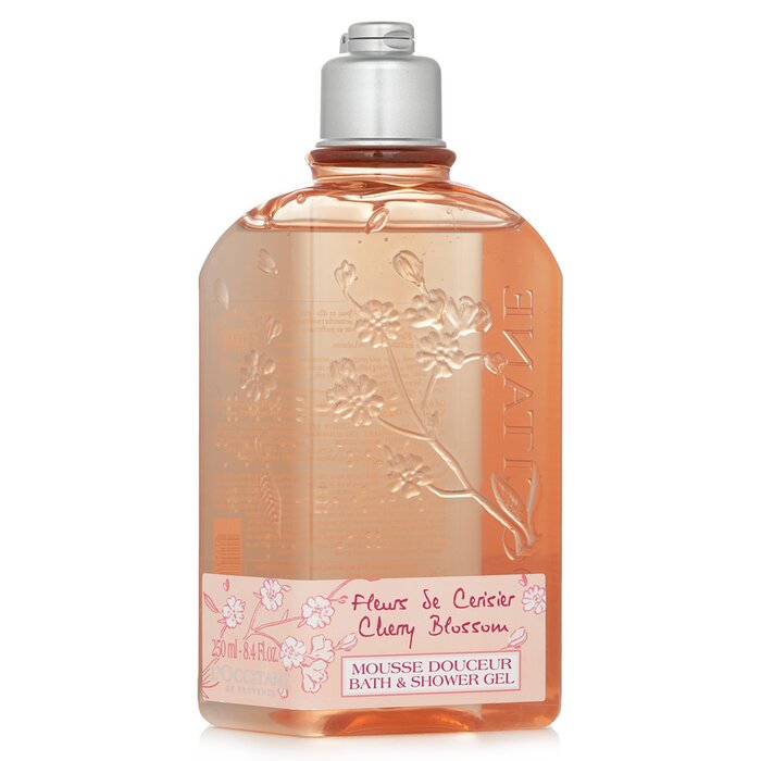 L'Occitane Cherry Blossom Bath & Shower Gel 250ml/8.4oz - ideal for body care and skincare routine