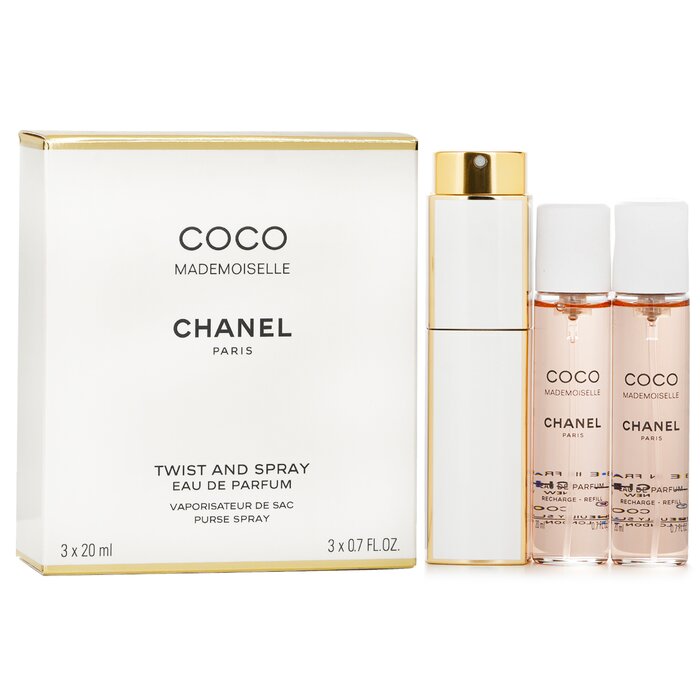 Chanel Coco Mademoiselle Twist & Spray Eau De Parfum 3x20ml/0.7oz perfume bottle for personal use