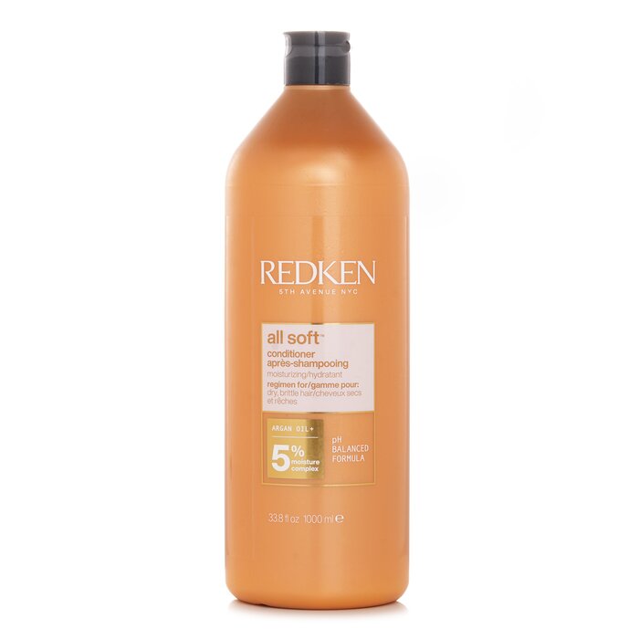 Redken All Soft Conditioner (For Dry/ Brittle Hair) 1000ml/33.8oz hair conditioner for salon & home use