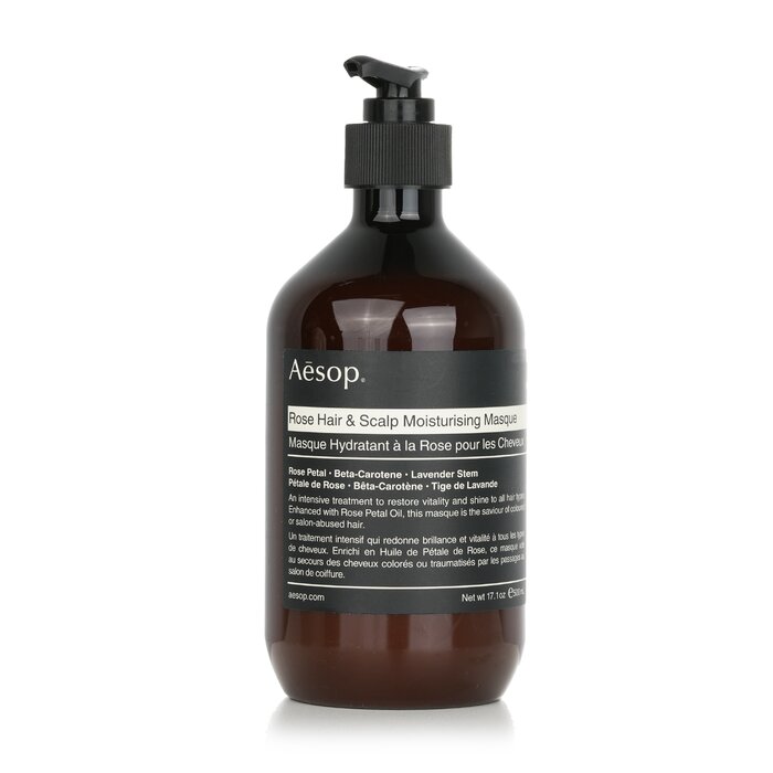 Aesop Rose Hair & Scalp Moisturising Masque (For All Hair Types) 500ml/17.64oz hair mask for deep conditioning and repair