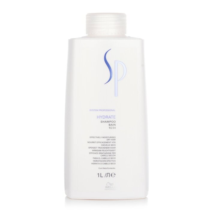 Dry hair shampoo - Wella SP Hydrate Shampoo (Effectively Moisturises Dry Hair) 1000ml/33.33oz for moisturizing and nourishment.