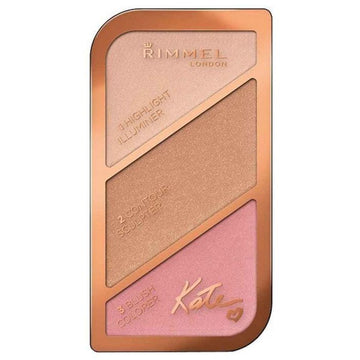 Rimmel London Kate Sculpting Blush Palette, 001 Golden Sand 18.5g