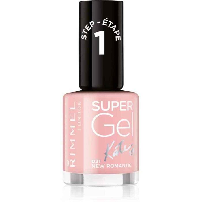 Rimmel London Super Gel, 021New Romantic 12ml for strengthening and beautifying nails