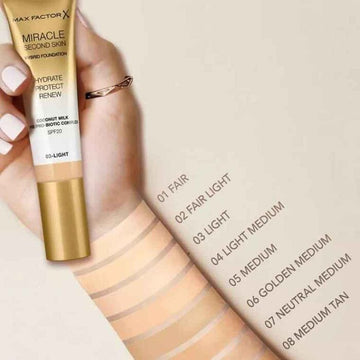 Max Factor Miracle Second Skin Hybrid Foundation SPF20, #05 Medium 30ml