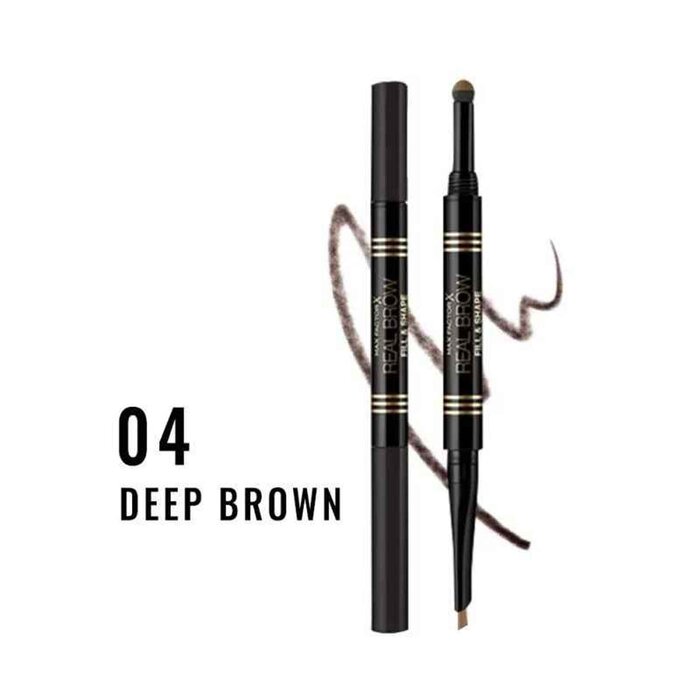 Max Factor Real Brow Fill & Shape Eyebrow Pencil #04 Deep Brown eyebrow enhancer for defining eyebrows