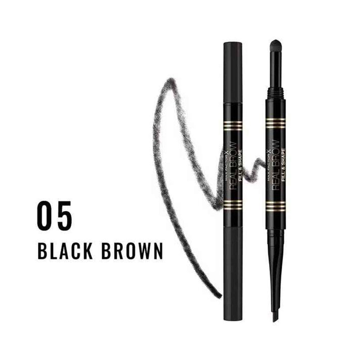 Max Factor Real Brow Fill & Shape Eyebrow Pencil #05 Black Brown eyebrow enhancer for defining eyebrows
