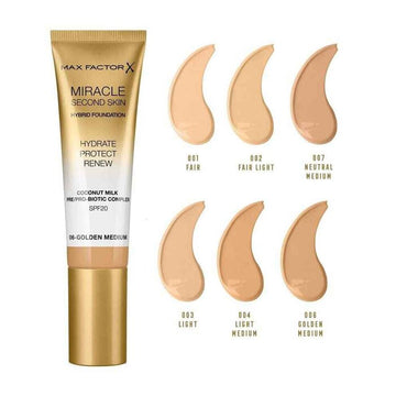 Max Factor Miracle Second Skin Hybrid Foundation SPF20, #03 LIGHT 30ml