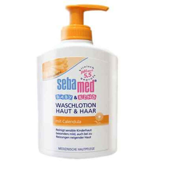 Sebamed Calendula Baby & Kind Body and Hair Wash 200ml baby shampoo for bath time