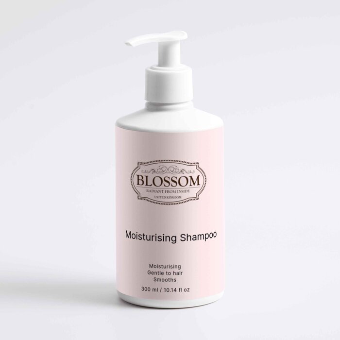 Dry hair shampoo - Blossom Moisturising Shampoo, Designed from the UK Fixed Size for moisturizing and nourishment.