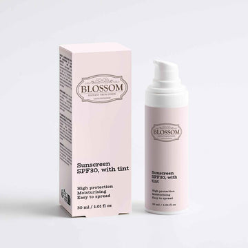 Blossom Sunscreen SPF30, with tint, designed from the UK Fixed Size