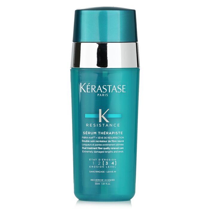 Kerastase Resistance Serum Therapiste Dual Treatment Fiber Quality Renewal Care (Extremely Damaged Lengths and Ends) 30ml/1.01oz for hair care and styling