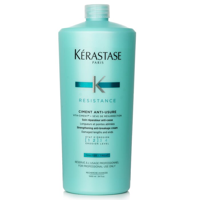 Kerastase Resistance Ciment Anti-Usure Strengthening Anti-Breakage Cream - Rinse Out (For Damaged Lengths & Ends) 1000ml/34oz - perfect for hair treatment at home