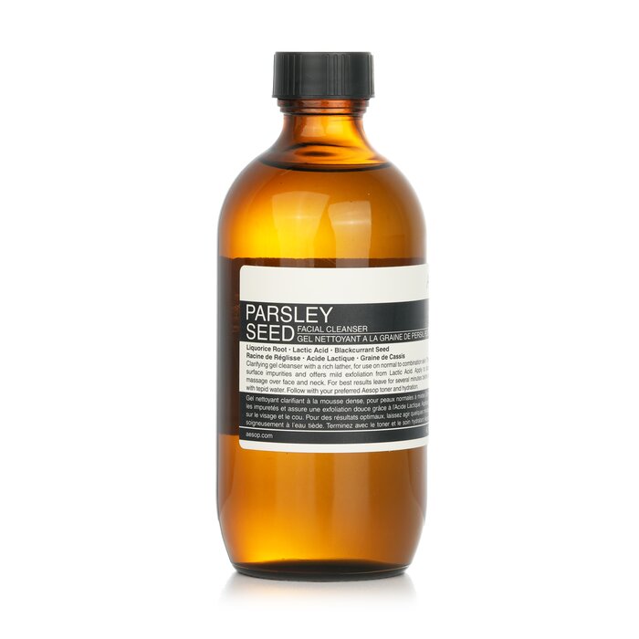 Aesop Parsley Seed Facial Cleanser for daily detox routine