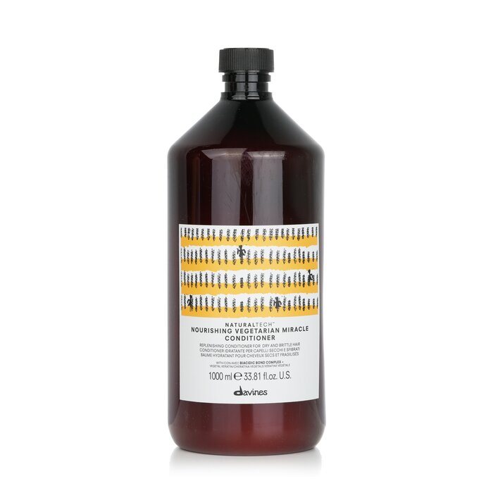 Davines Natural Tech Nourishing Vegetarian Miracle Conditioner (For Dry and Brittle Hair) 1000ml/33.81oz hair conditioner for salon & home use