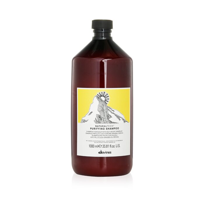 Davines Natural Tech Purifying Shampoo (For Scalp with Oily or Dry Dandruff) 1000ml/33.8oz plant for use in home care