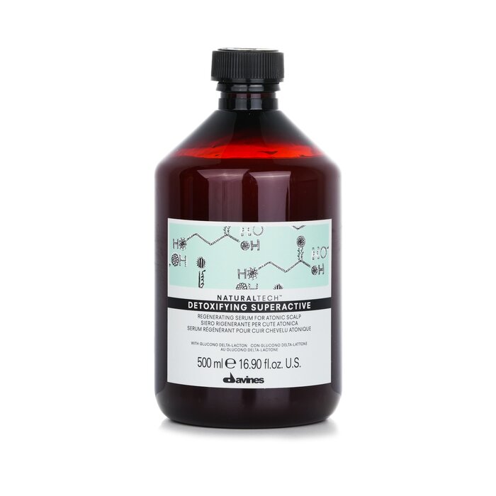 Davines Natural Tech Detoxifying Superactive Regenerating Serum (For Atonic Scalp) 500ml/16.9oz for hair care and styling