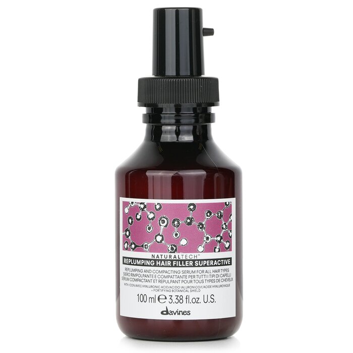 Davines Natural Tech Replumping Hair Filler Superactive Serum (For All Hair Types) 100ml/3.38oz - perfect for hair treatment at home