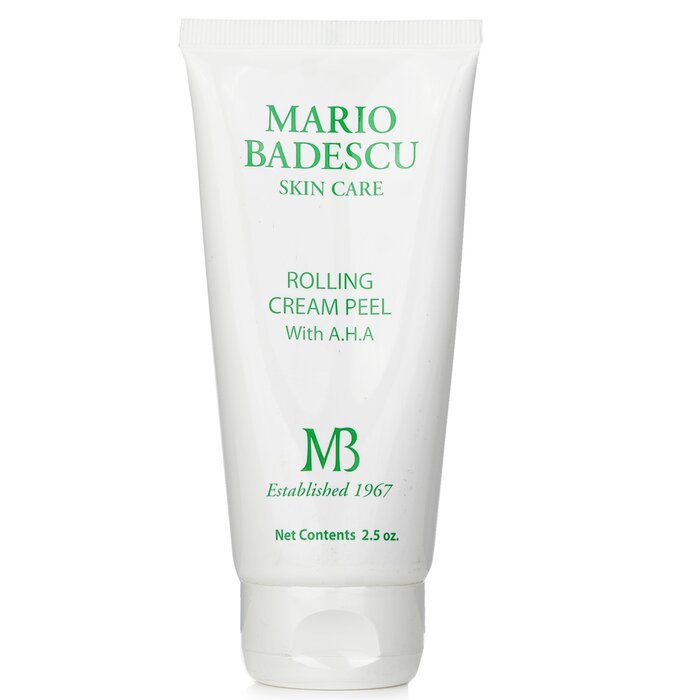Mario Badescu Rolling Cream Peel With AHA for exfoliation and skin refinement.
