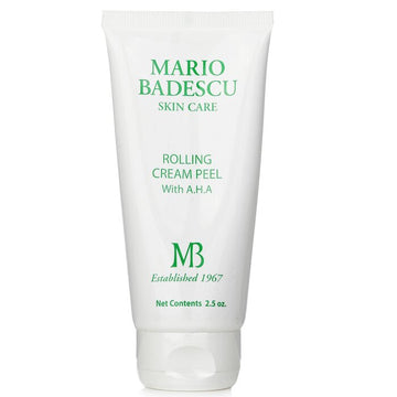 Mario Badescu Rolling Cream Peel With AHA for exfoliation and skin refinement.