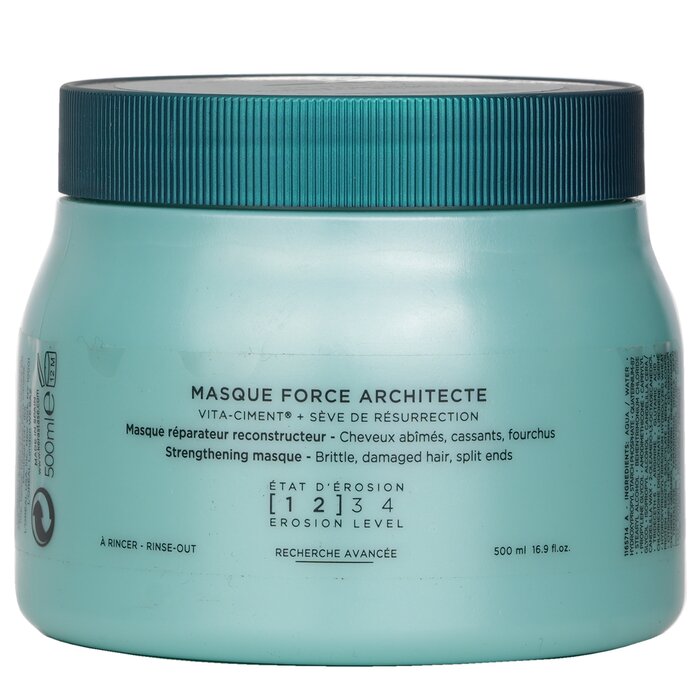 Kerastase Resistance Force Architecte Reconstructing Masque (For Brittle, Very Damaged Hair, Split Ends) 500ml/16.9oz hair mask for deep conditioning and repair