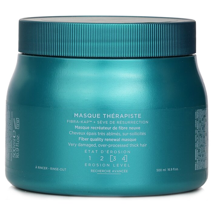 Kerastase Resistance Masque Therapiste Fiber Quality Renewal Masque (For Very Damaged, Over-Processed Thick Hair) 500ml/16.9oz hair mask for deep conditioning and repair