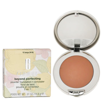 Clinique Beyond Perfecting Powder Foundation + Concealer, 15 Beige (M-N) 14.5g/0.51oz