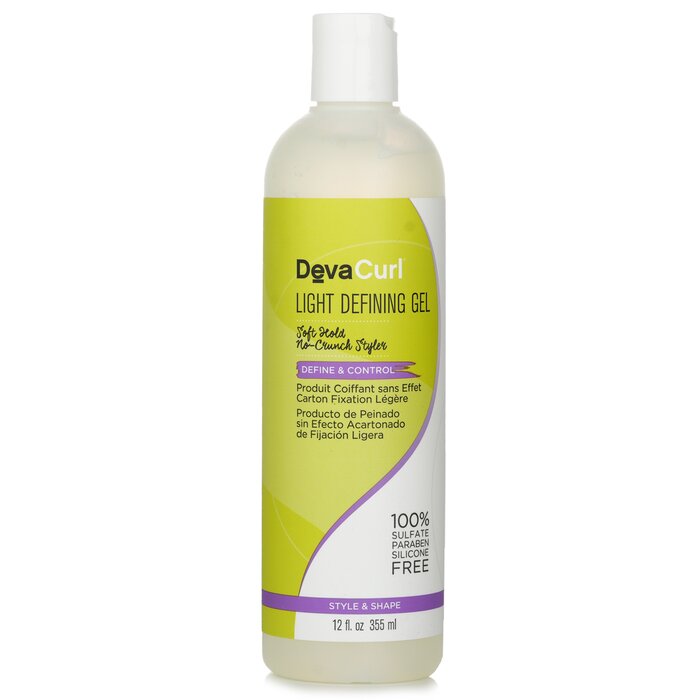 DevaCurl Light Defining Gel (Soft Hold No-Crunch Styler - Define & Control) 355ml/12oz - For styling your hair