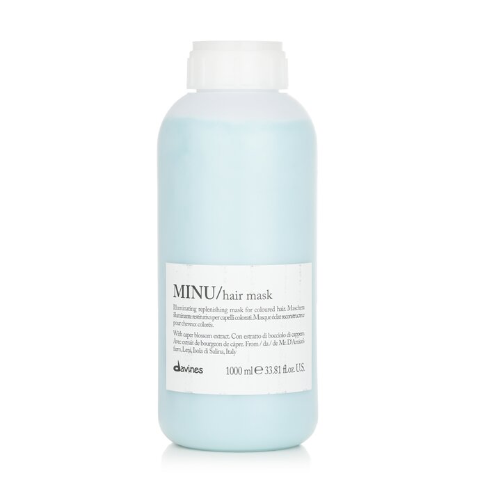 Davines Minu Illuminating Replenishing Mask (For Coloured Hair) 1000ml/33.8oz hair mask for deep conditioning and repair
