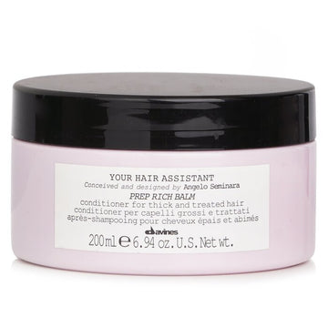Davines Your Hair Assistant Prep Rich Balm Conditioner (For Thick and Treated Hair) 200ml/6.94oz