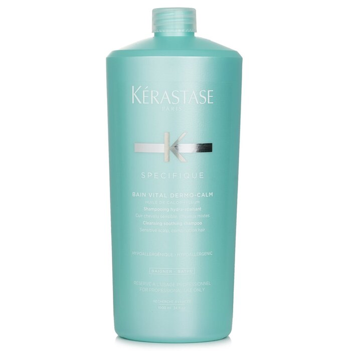 Kerastase Specifique Bain Vital Dermo-Calm Cleansing Soothing Shampoo (Sensitive Scalp, Combination Hair) 1000ml/34oz | Strawberrynet INEN Shampoo - For Healthy Hair