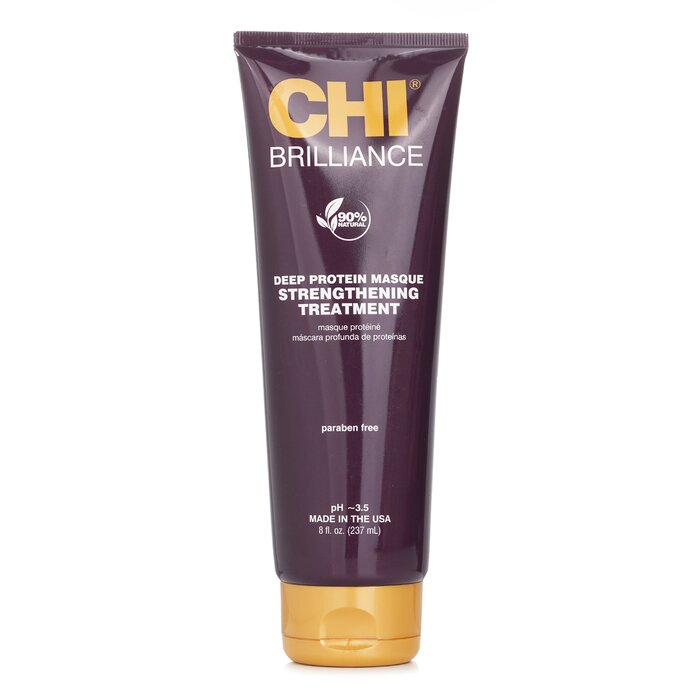 CHI Deep Brilliance Olive & Monoi Deep Protein Masque Strengthening Treatment 237ml/8oz hair mask for deep conditioning and repair