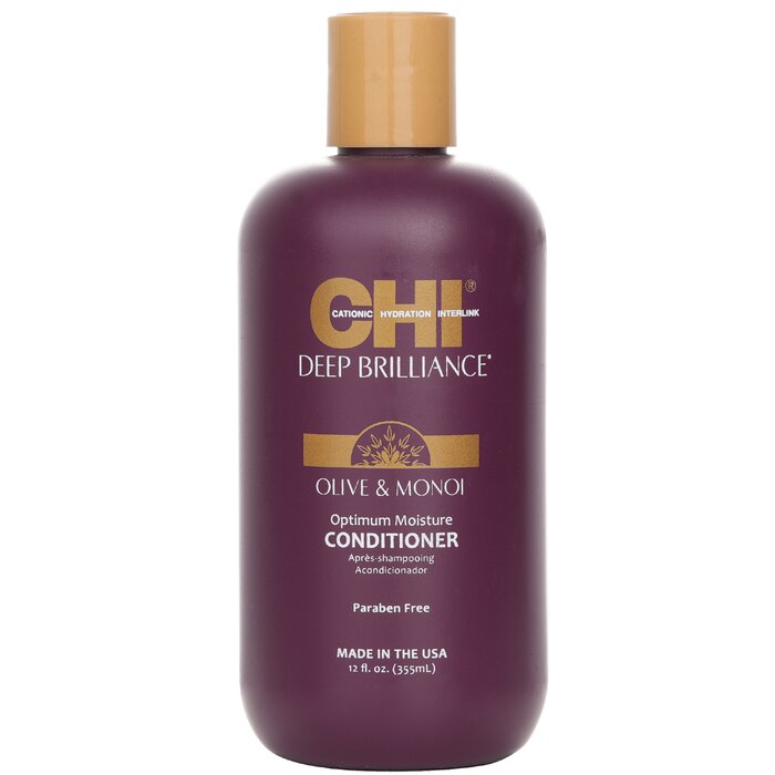 CHI Deep Brilliance Olive & Monoi Optimum Moisture Conditioner 355ml/12oz hair conditioner for salon & home use