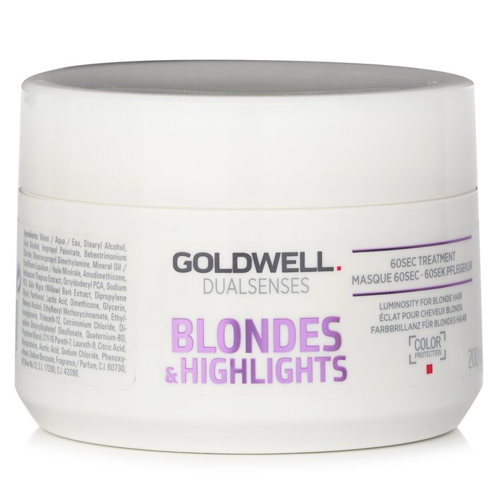 Goldwell Dual Senses Blondes & Highlights 60SEC Treatment (Luminosity For Blonde Hair) 200ml/6.8oz - perfect for hair treatment at home