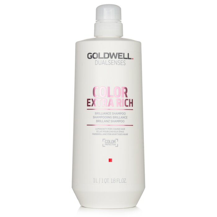 Goldwell Dual Senses Color Extra Rich Brilliance Shampoo (Luminosity For Coarse Hair) 1000ml/33.8oz Shampoo for daily use in hair care.