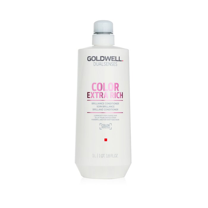 Goldwell Dual Senses Color Extra Rich Brilliance Conditioner (Luminosity For Coarse Hair) 1000ml/33.8oz hair conditioner for salon & home use