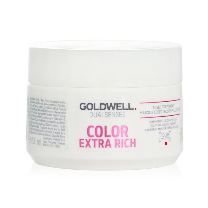 Goldwell Dual Senses Color Extra Rich 60SEC Treatment (Luminosity For Coarse Hair) 200ml/6.7oz - perfect for hair treatment at home