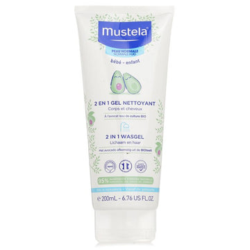 Mustela 2 In 1 Body & Hair Cleansing gel - For Normal Skin 200ml/6.76oz