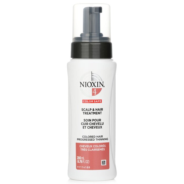 Nioxin Diameter System 4 Scalp & Hair Treatment (Colored Hair, Progressed Thinning, Color Safe) 200ml/6.76oz - perfect for hair treatment at home