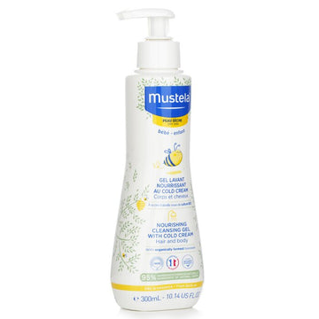 Mustela Nourishing Cleansing Gel with Cold Cream For Hair & Body - For Dry Skin 300ml/10.14oz