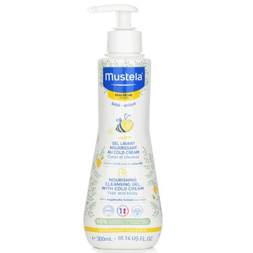 Mustela Nourishing Cleansing Gel with Cold Cream For Hair & Body - For Dry Skin 300ml/10.14oz