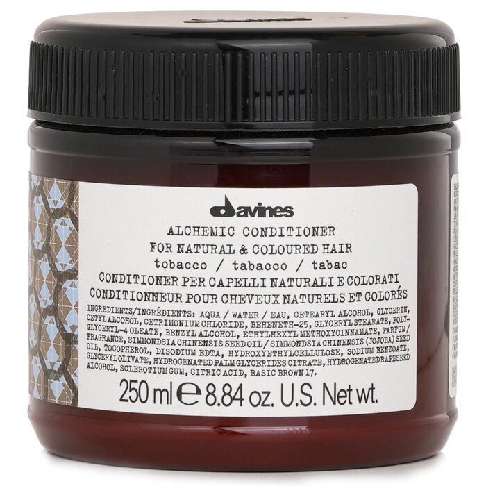 Davines Alchemic Conditioner, Tobacco (For Natural & Coloured Hair) 250ml/8.84oz hair conditioner for salon & home use