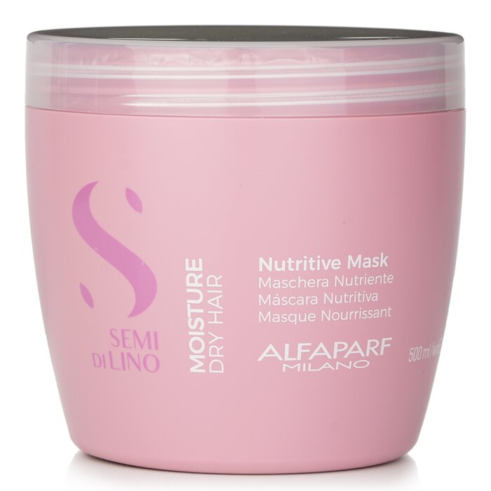 AlfaParf Semi Di Lino Moisture Nutritive Mask (Dry Hair) 500ml/16.9oz hair mask for deep conditioning and repair