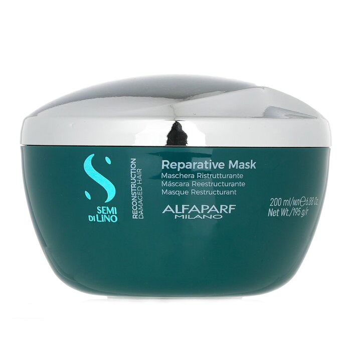 AlfaParf Semi Di Lino Reconstruction Reparative Mask (Damaged Hair) 200ml/6.88oz hair mask for deep conditioning and repair