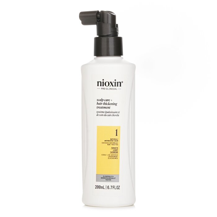 Nioxin Diameter System 1 Scalp & Hair Treatment (Natural Hair, Light Thinning) (Random Packaging) 200ml/6.76oz - perfect for hair treatment at home