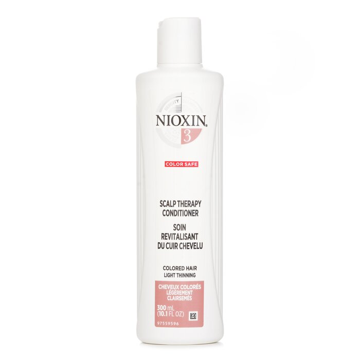 Nioxin Density System 3 Scalp Therapy Conditioner (Colored Hair, Light Thinning, Color Safe) (Random Packaging) 300ml/10.1oz hair conditioner for salon & home use
