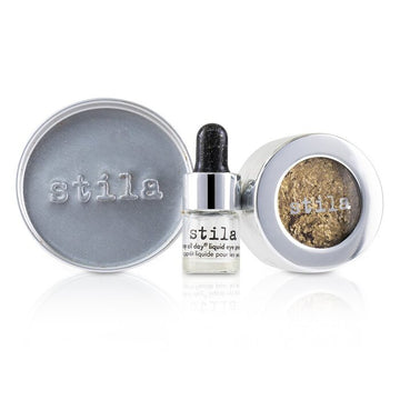 Stila Magnificent Metals Foil Finish Eye Shadow With Mini Stay All Day Liquid Eye Primer, Gilded Gold 2pcs